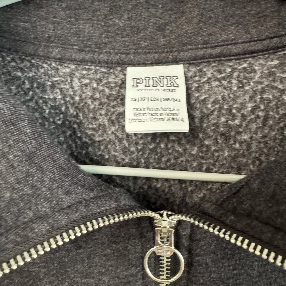 PINK Victoria's Secret Charcoal Zip-Up - Picture 3 of 5